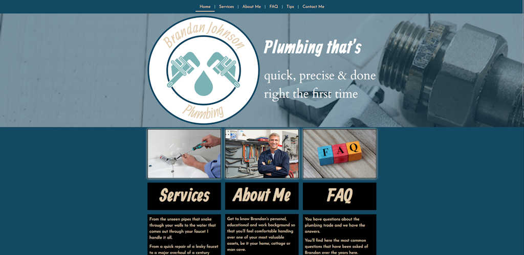Brandon Johnson Plumbing - home page