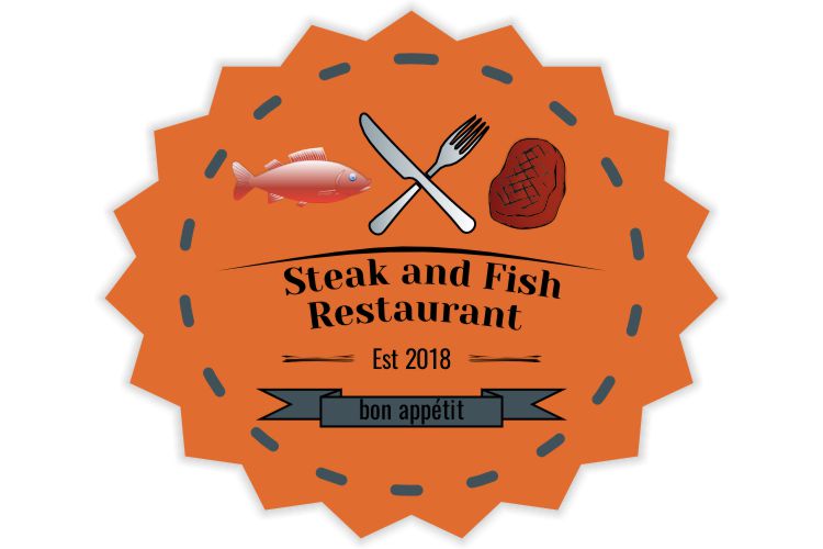 steak and fish restaurant - logo
